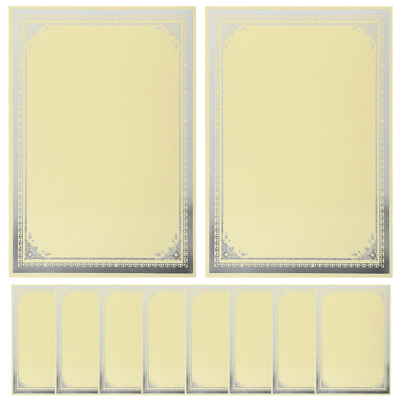 Certificate Paper Diploma Inner Paper for Writing 20 Sheets Khaki Color