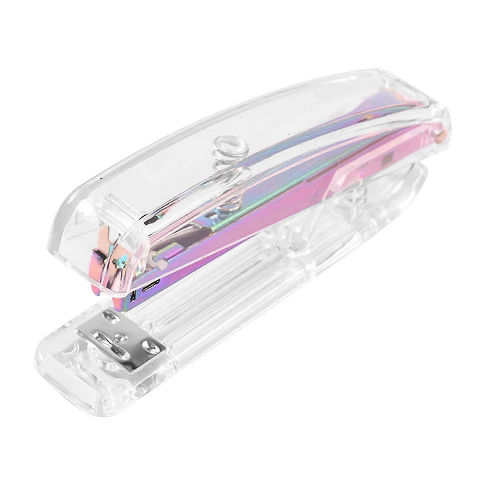 Hiroekza Transparent PS Stapler, Stylish Binding Machine for School & Office, Compatible with Standard Staples, Student Stapler