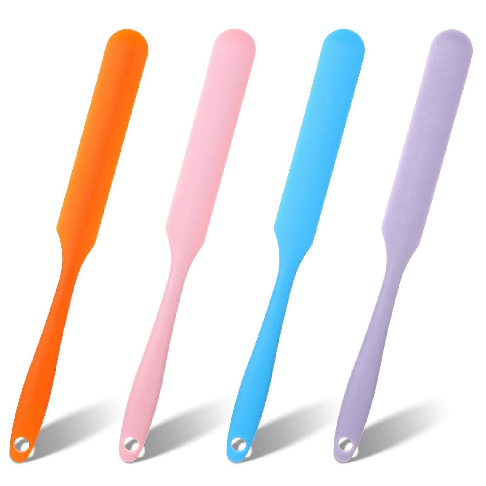 Silicone Spatula Set 4PCS Heat Resistant NonStick Long Handle for Cooking Baking and Mixing