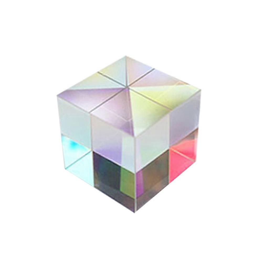 Physics Teaching Optical Cube Rgb Dispersion Prism Glass .8x1.8cm