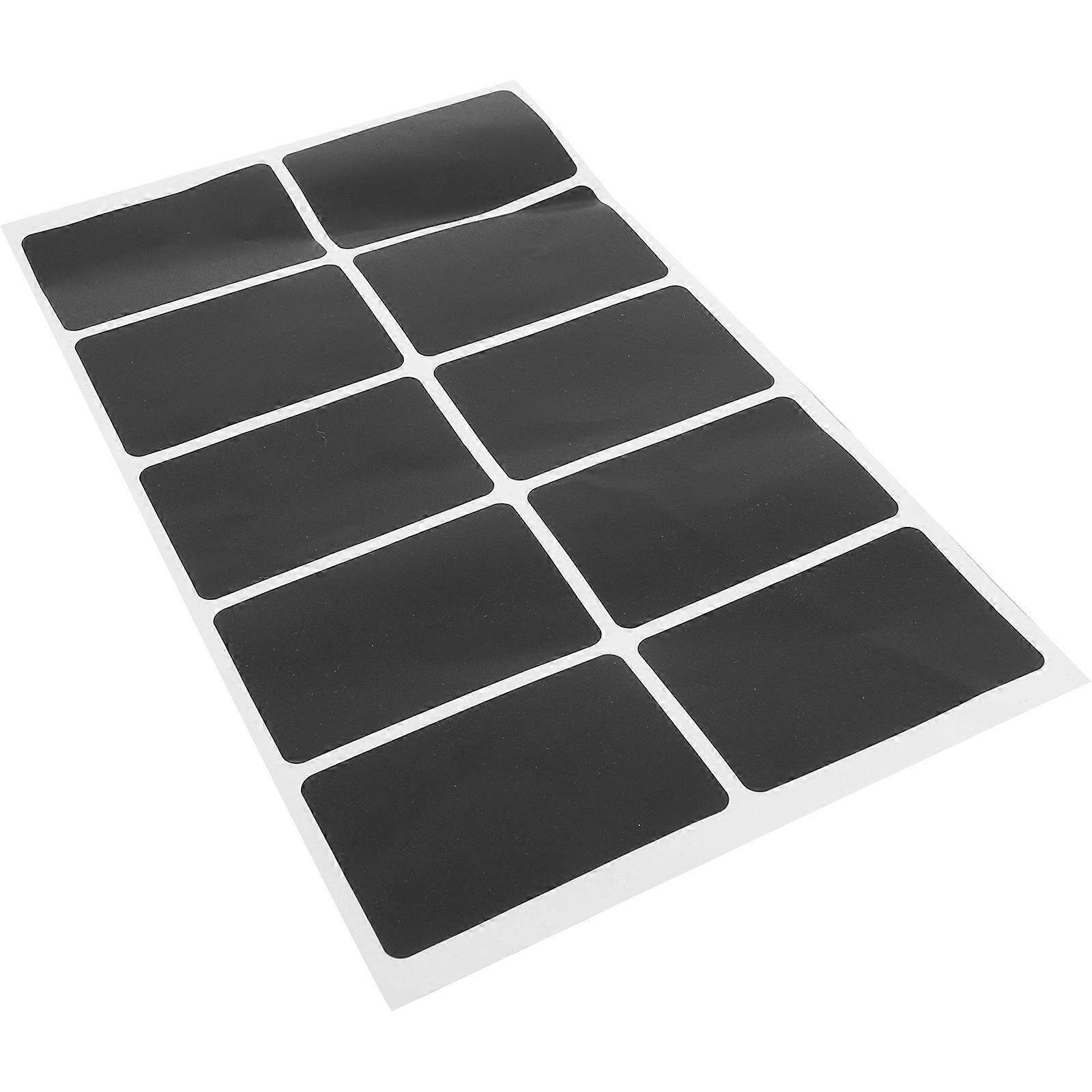Blackboard Sticker Rectangle Chalkboard Labels for Writing 1 Sheet Black
