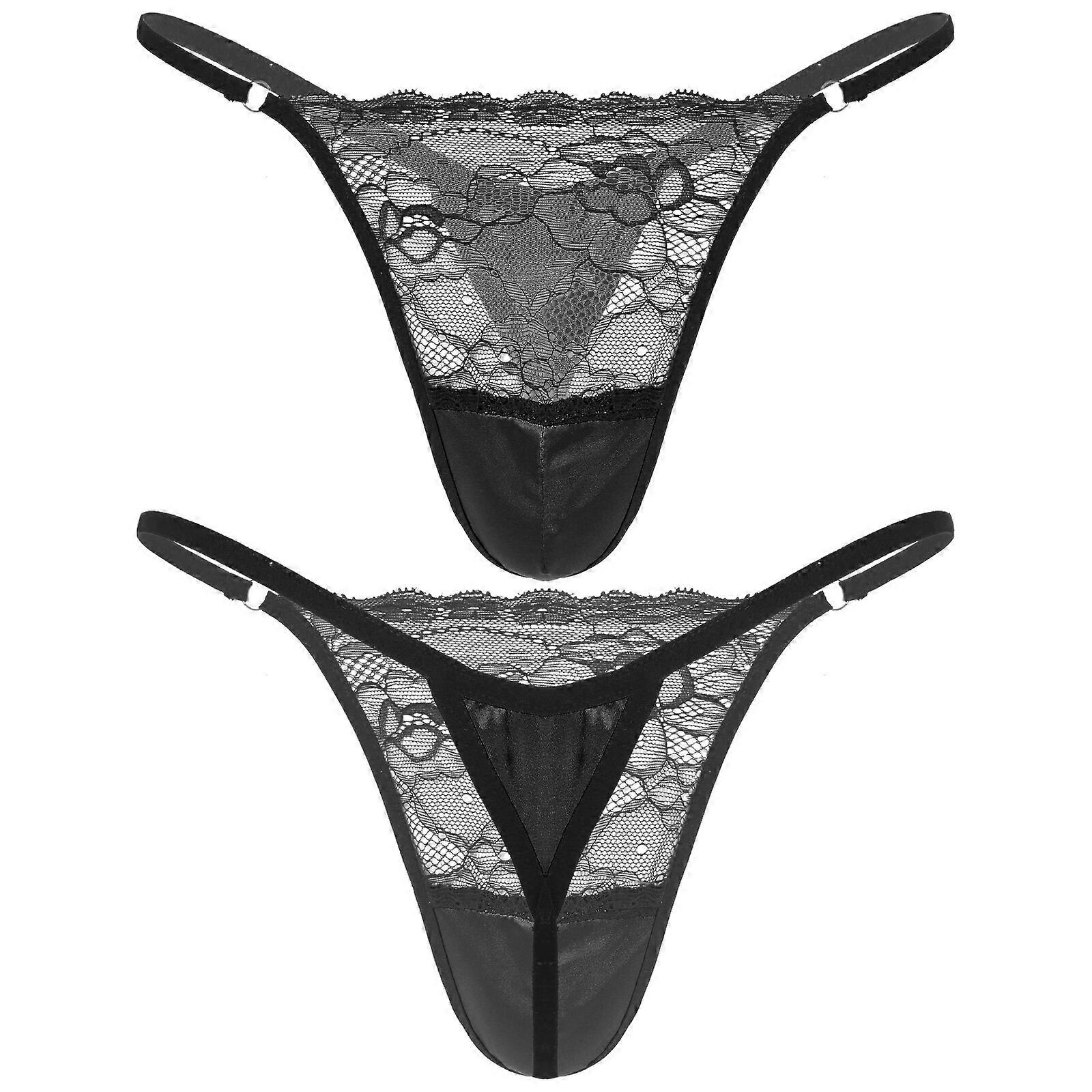 Men Sissy Jockstrap Brief Underwear Thong Pouch G-string Bikini T-back Underpant