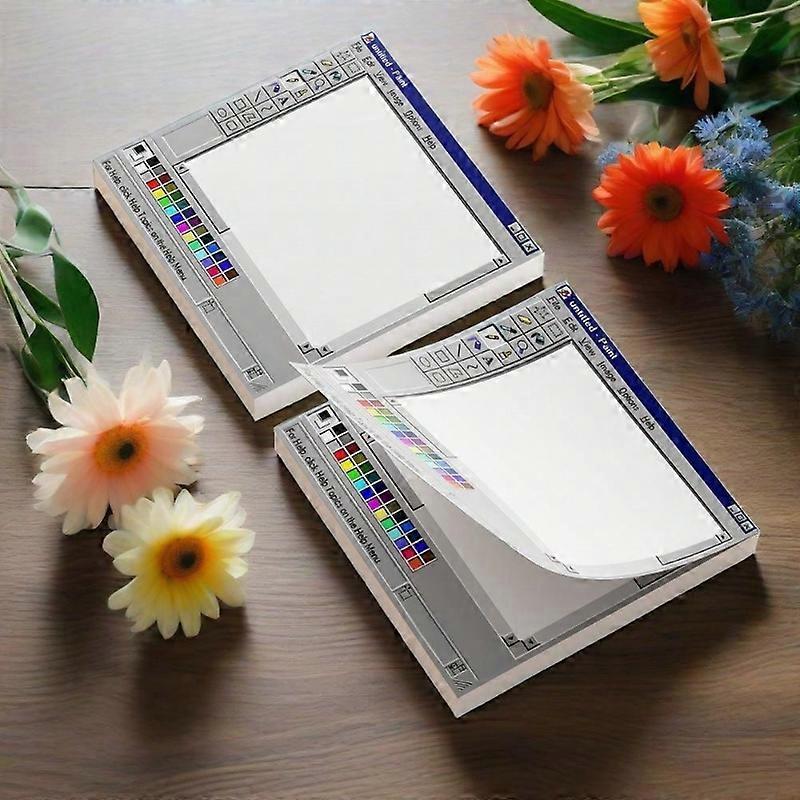Retro Computer Pattern Sticky Notes  Creative Office Notebooks  Study Supplies  Perfect Gifts for Returning To School