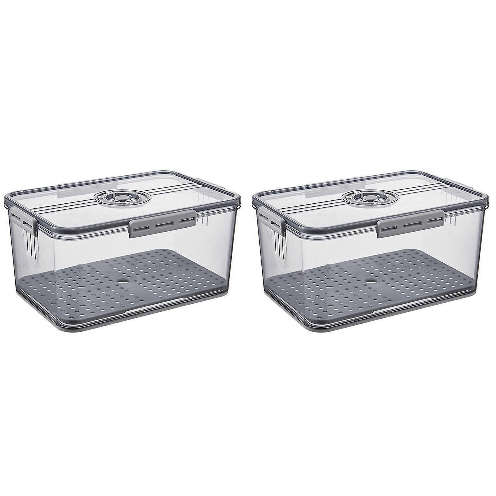 2X Bread Box Airtight Bread Boxes for Kitchen Counter, Time Recording Bread Storage Container with Lid, Bread Holder