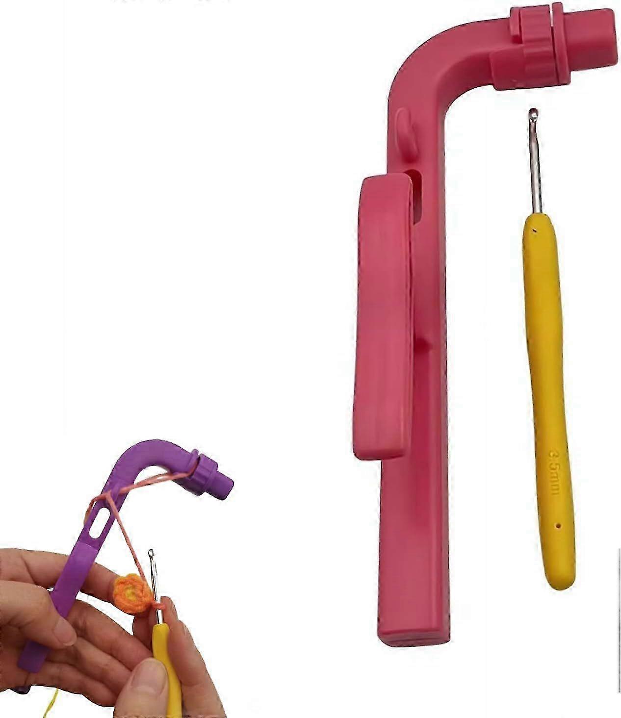 3-in-1 Crochet Starter Tool for Beginners | Magic Ring Maker, Yarn Tension Regulator | Includes Crochet Hook for Easy Learning & DIY Craft