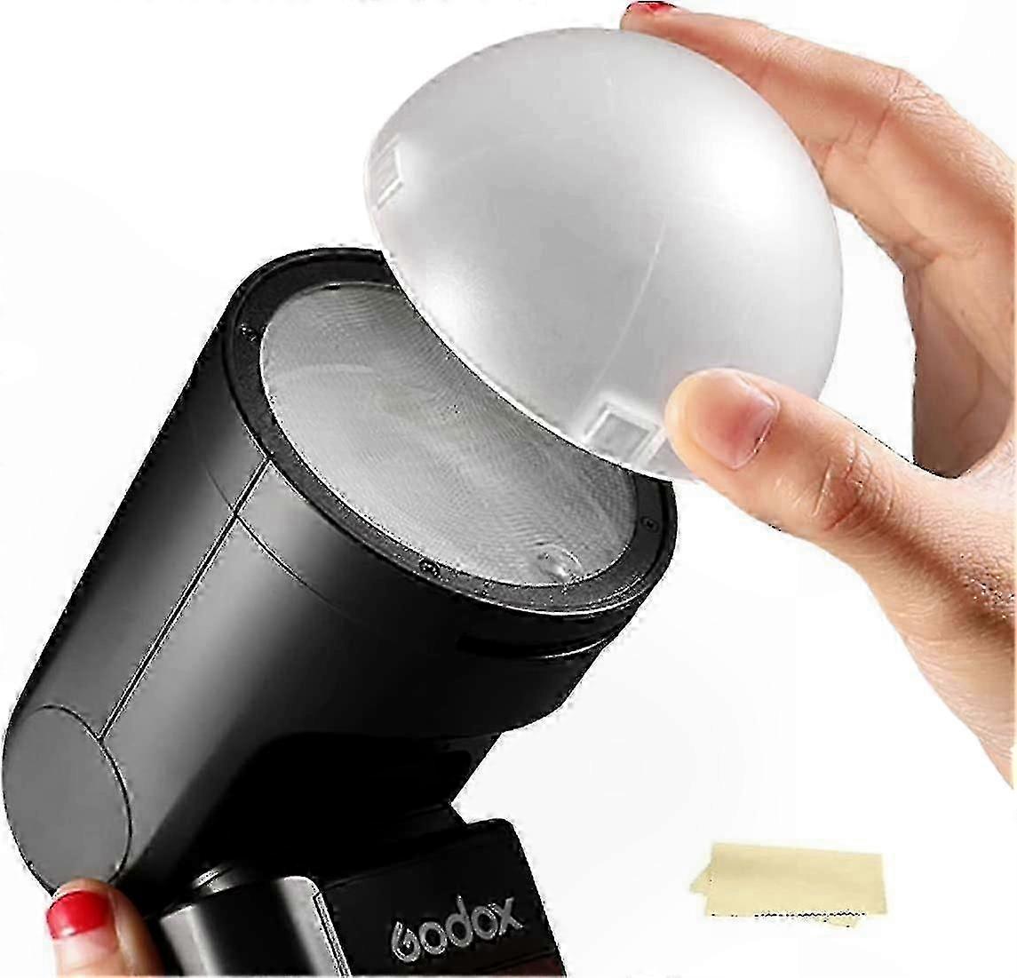 Dome Diffuser for V1 Flash Series, Compatible with AD100Pro, H200R Round Flash Head, AD200/AD200Pro Monolight, S-R1 Adapter for V860II/V