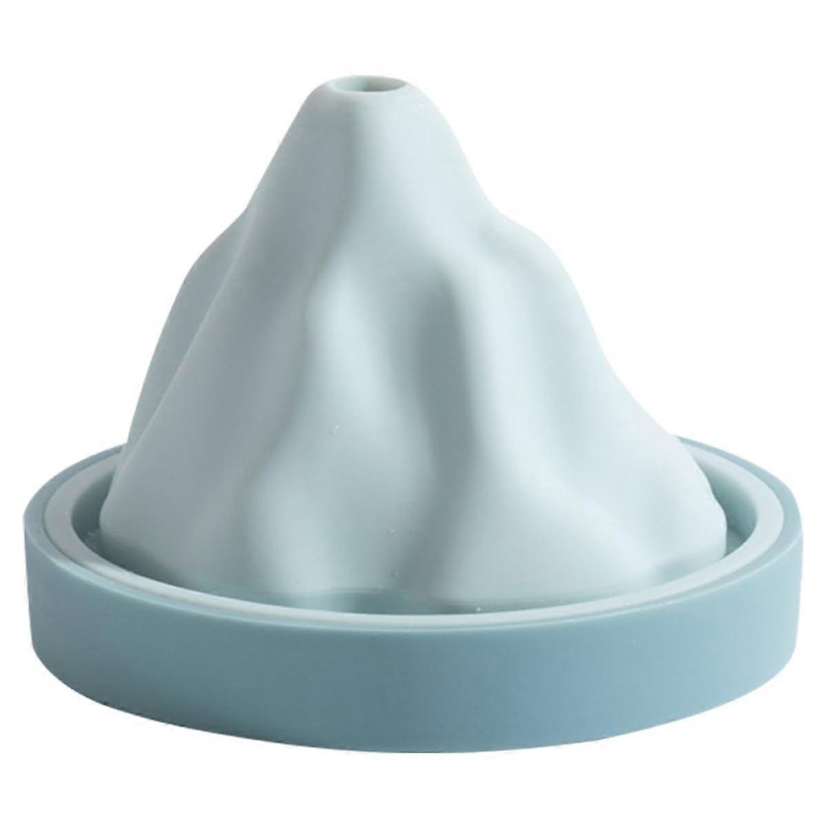 Snow Mountain Ice Cube Mold Food Grade Silicone Ice Tray with Funnel for Drinks and Desserts