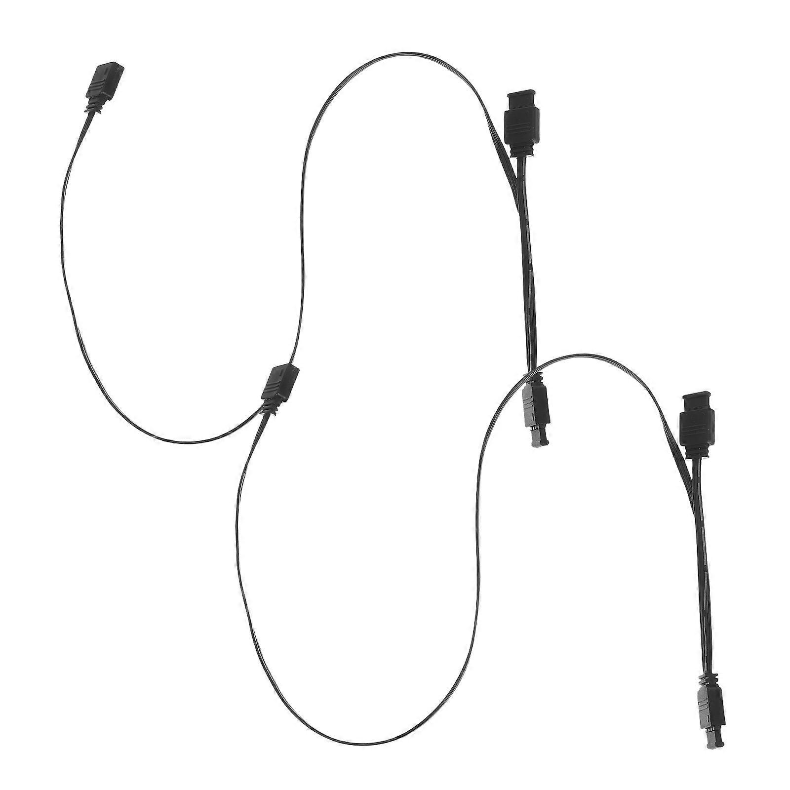 Argb Pc Cable Extension for Stable Signal Transmission 4Pcs Plastic Black Cable
