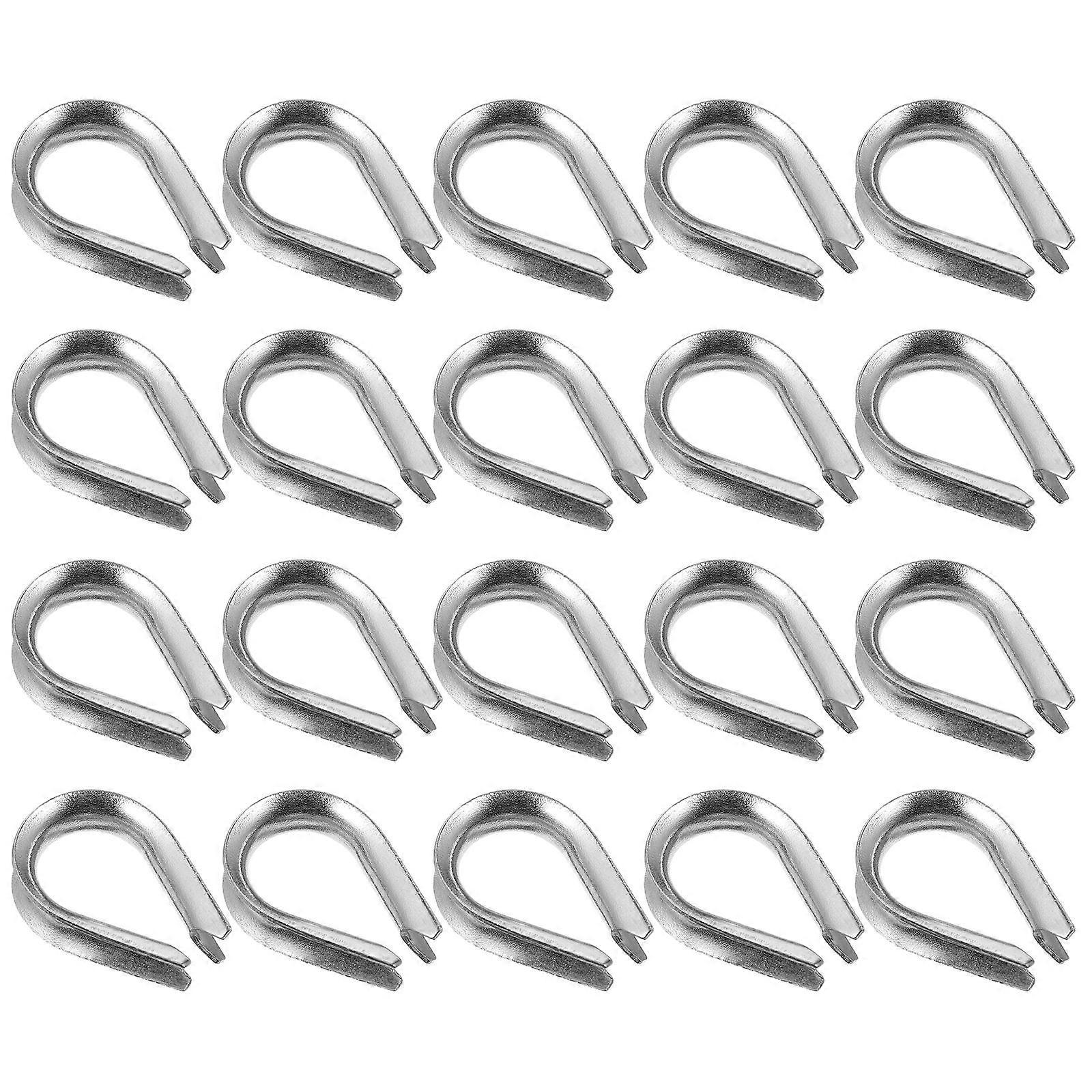Durable Stainless Steel Wire Rope Thimble Rigging for Rope 20Pcs
