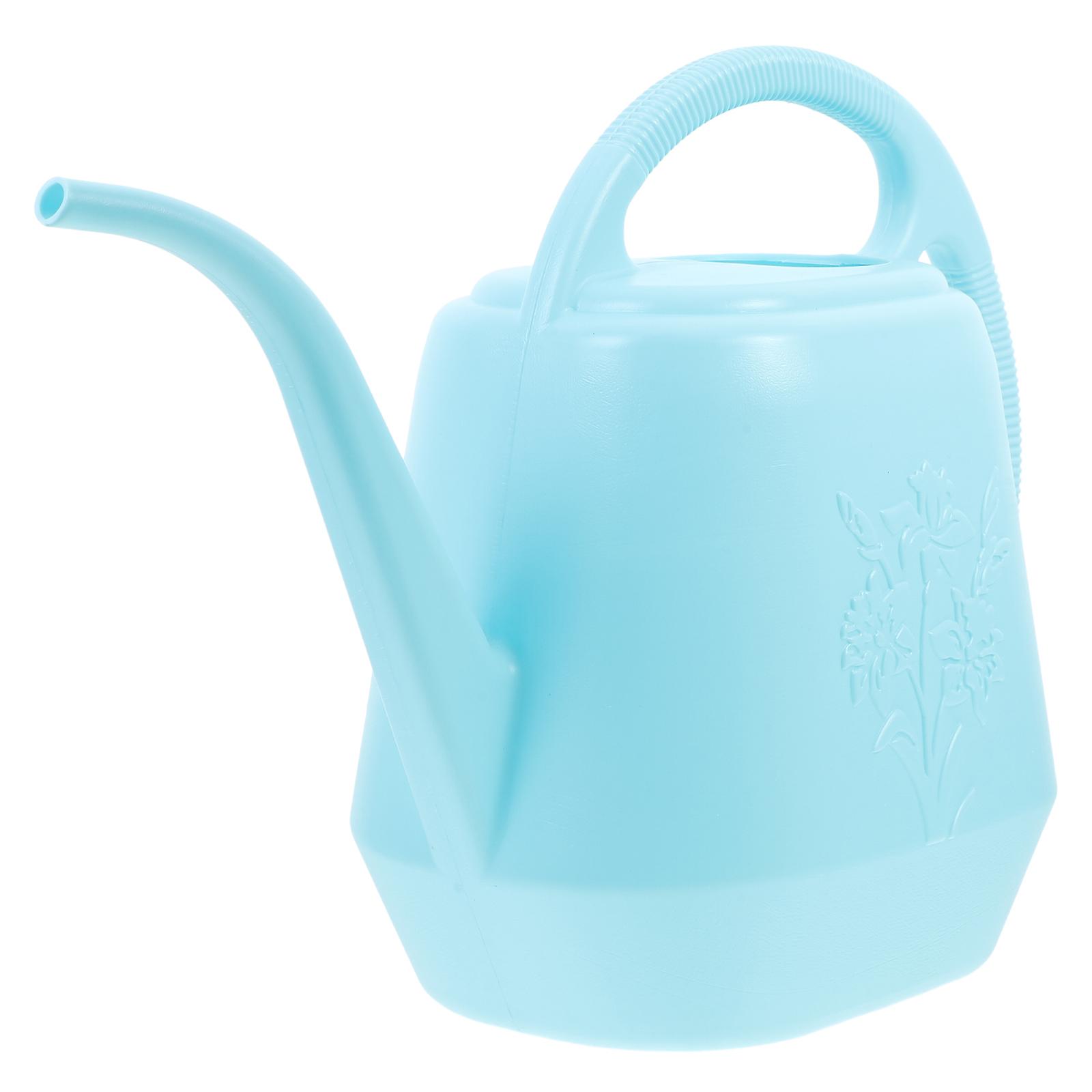 대용량 플라스틱 물뿌리개, 긴 주둥이, 정원용, 녹색, 4L