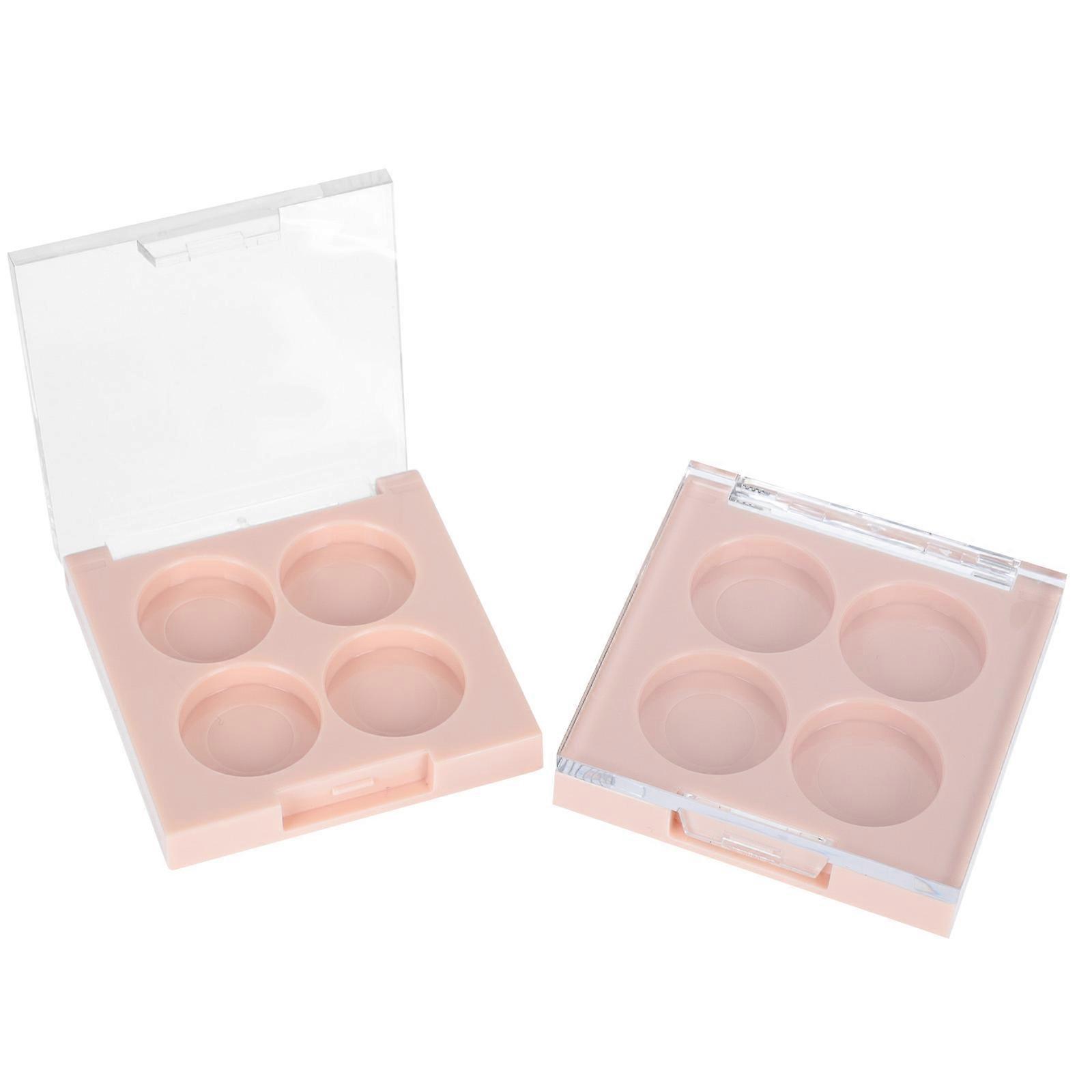 Empty Eyeshadow Container for Makeup 2Pcs Practical Pink Storage Tray