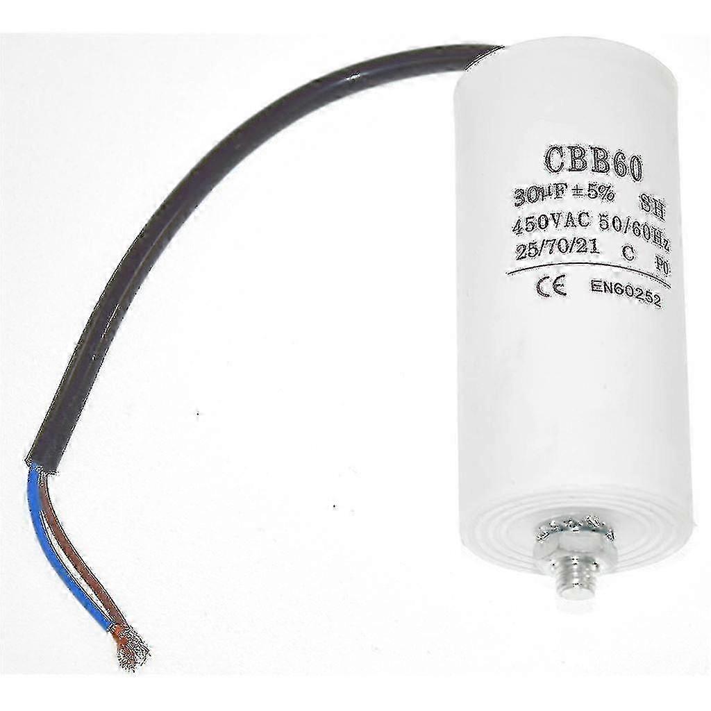 25-26 Universal 30uf Capacitor With 22cm Cable Connectors