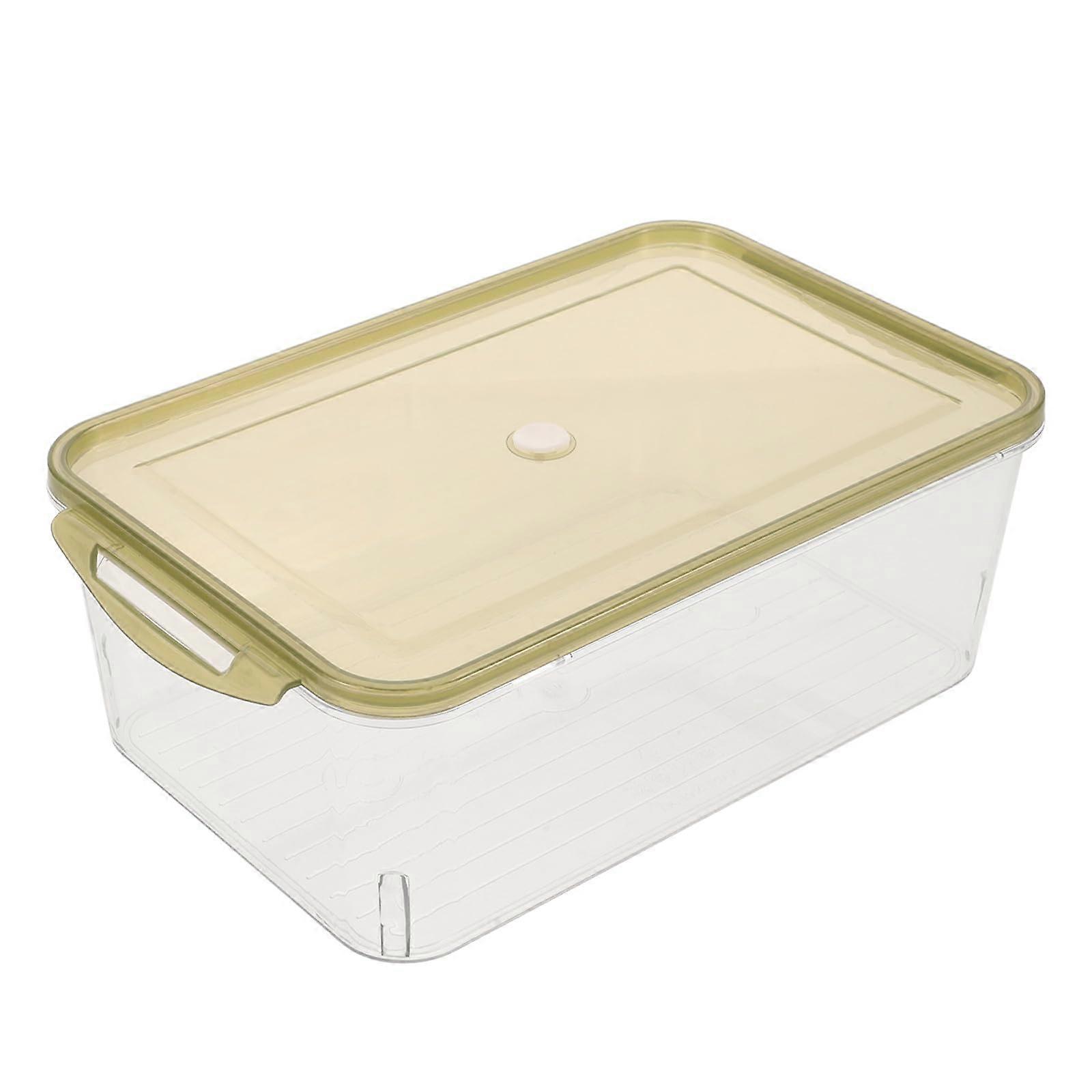 Airtight Food Storage Container with Lid Large Capacity Fridge Organizer Clear Stackable Bin Ref:5625
