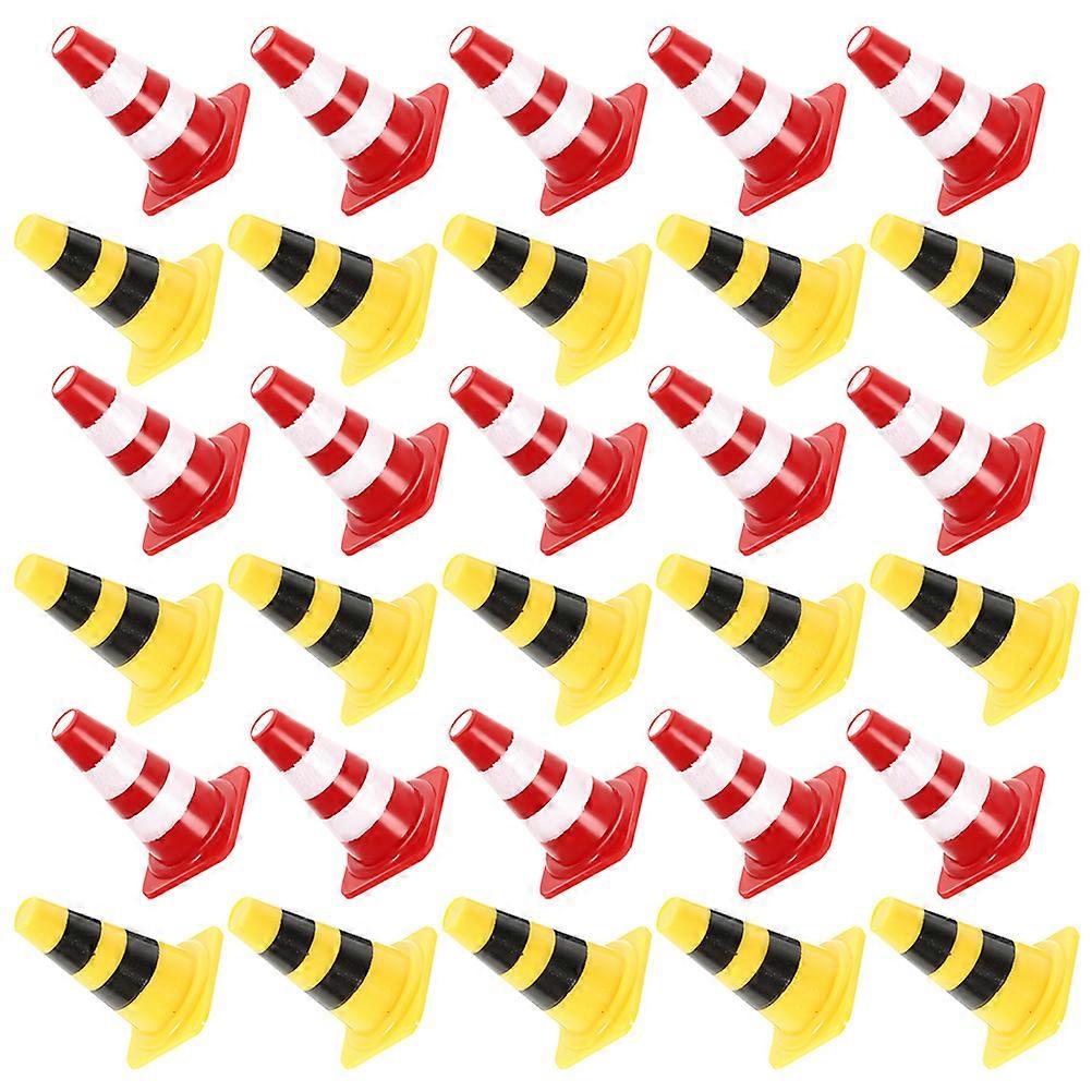 Traffic Cognitive Toy Mini Traffic Cones for Playing 40Pcs Set Assorted Color
