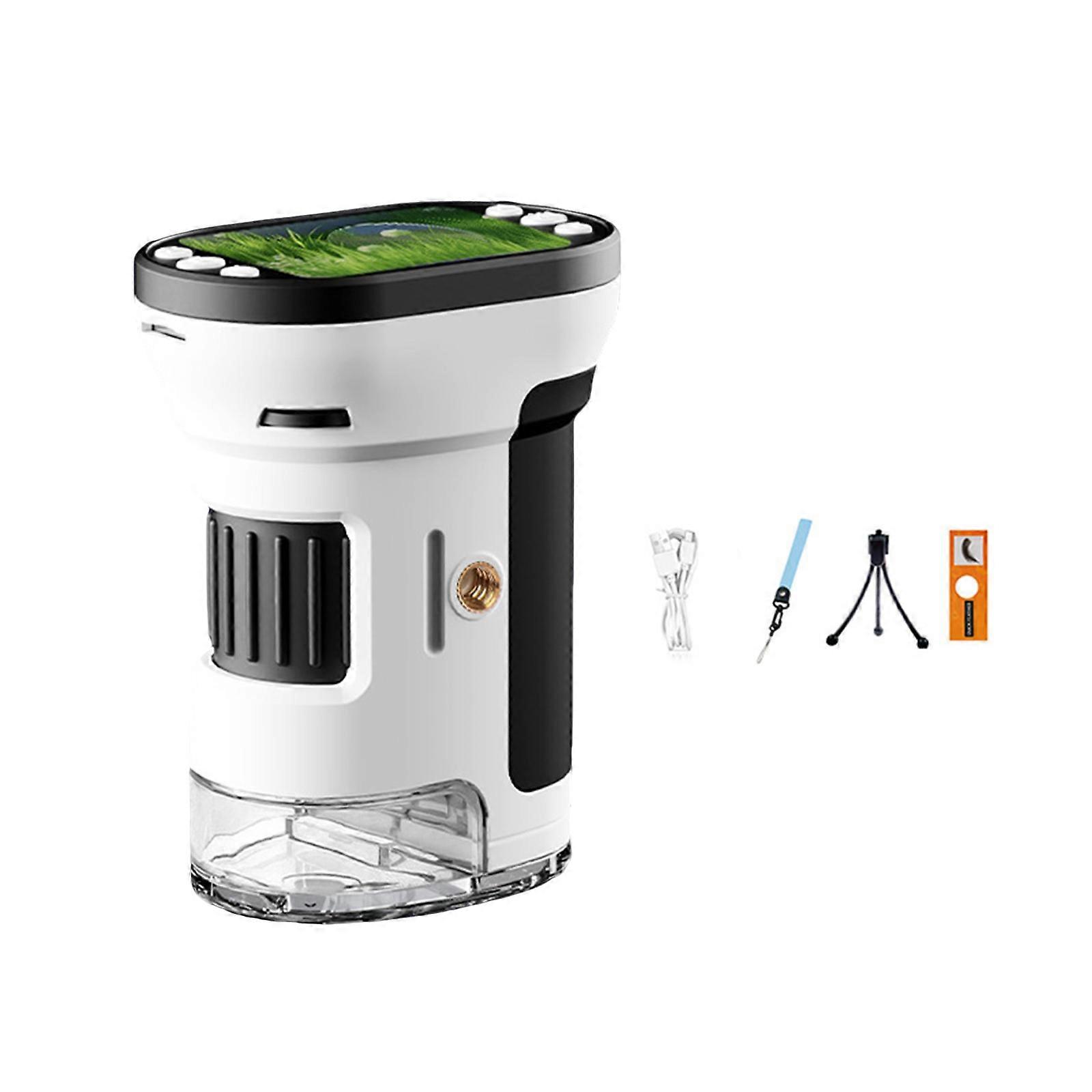 1000X Kids Educational Digital Magnifier 2Inch Screen Camera Handheld Microscope With Integrated LED Light Multicolor