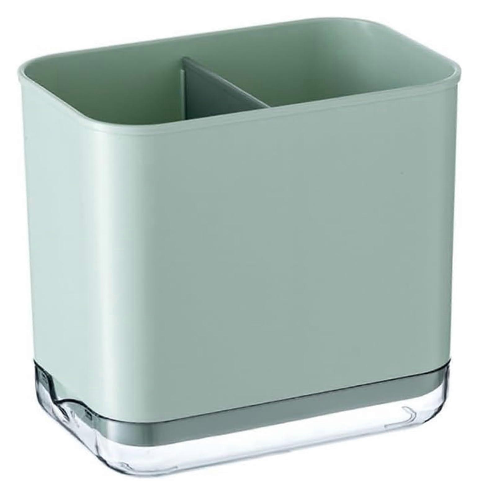 Kitchen Utensil Holder with MultiFunctional Storage for Countertop, Cutlery Drying Rack Green