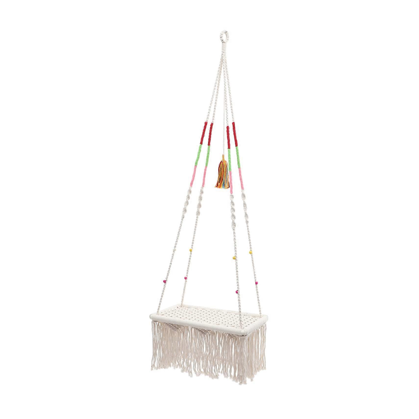 Cat Hammock HandWoven Macrame Boho Hanging Cat Bed for Indoor Cozy Pet Resting Space