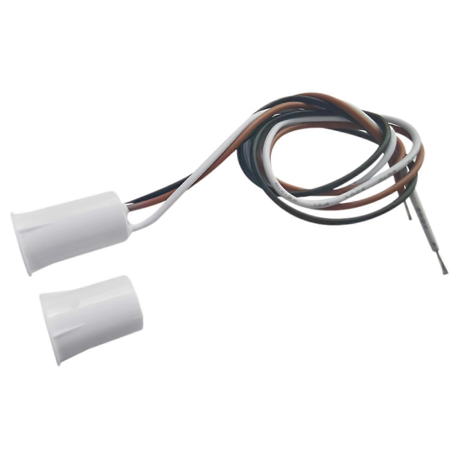 Magnetic Door Window Sensor 2Pack Wired Recessed Alarm Contact for Home Security