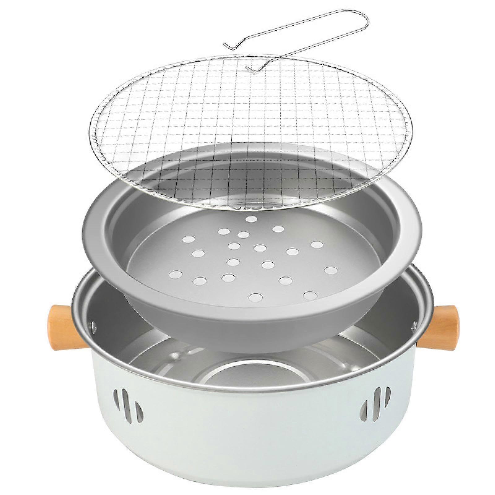 Portable Charcoal Grill with Windproof Stable Structure, Detachable BBQ Grill for Camping Picnic