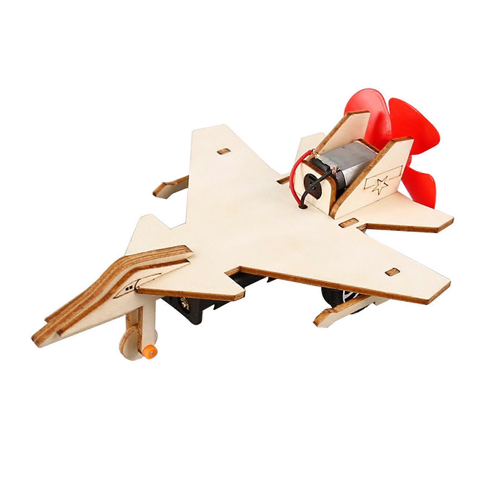 Interactive Wooden Fighter Jet Model Set Physics Learning Tool For Childrens Education And Creative Thinking Development Multicolor