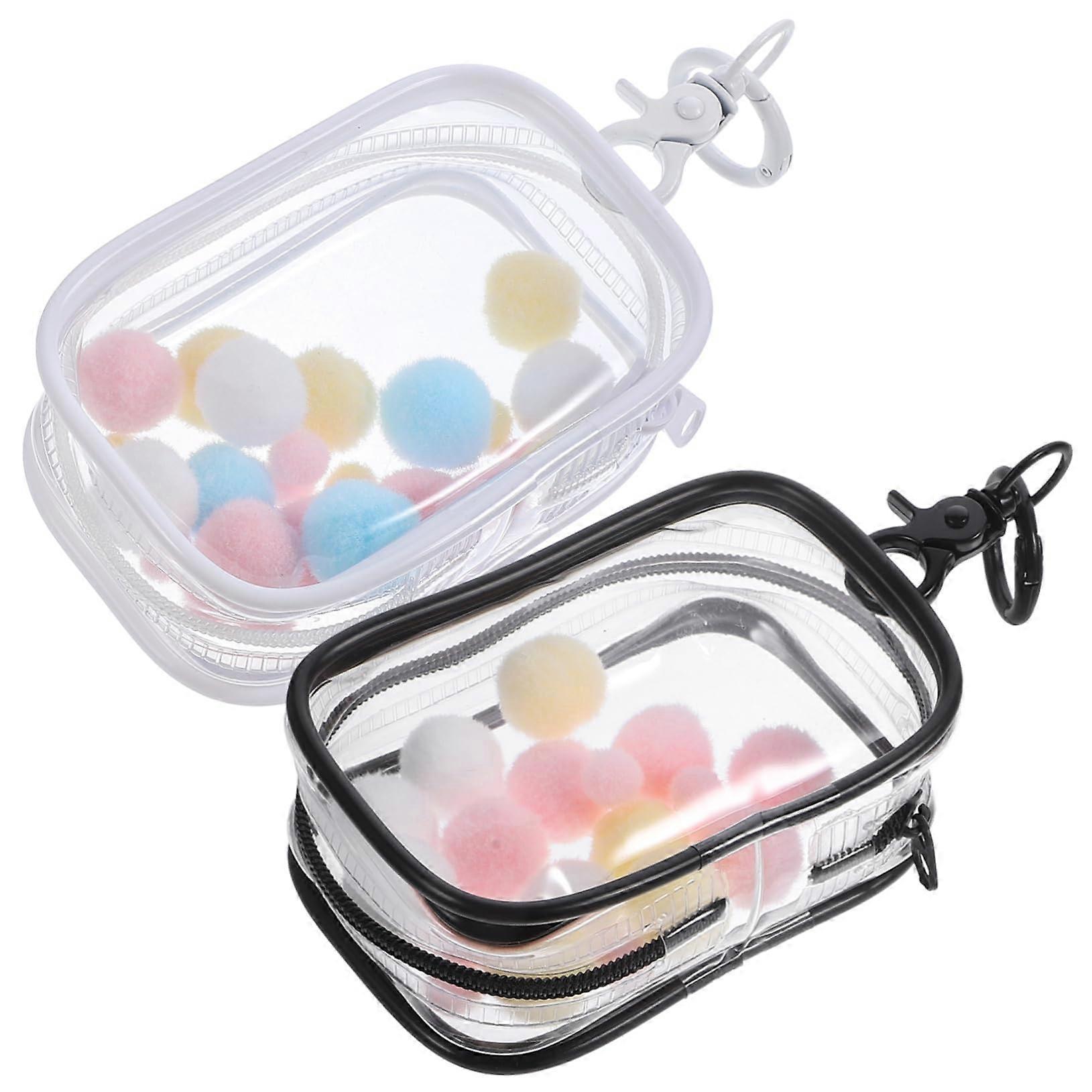 Clear Mini Figure Keychain Display Case with Protective ScratchProof Storage Box