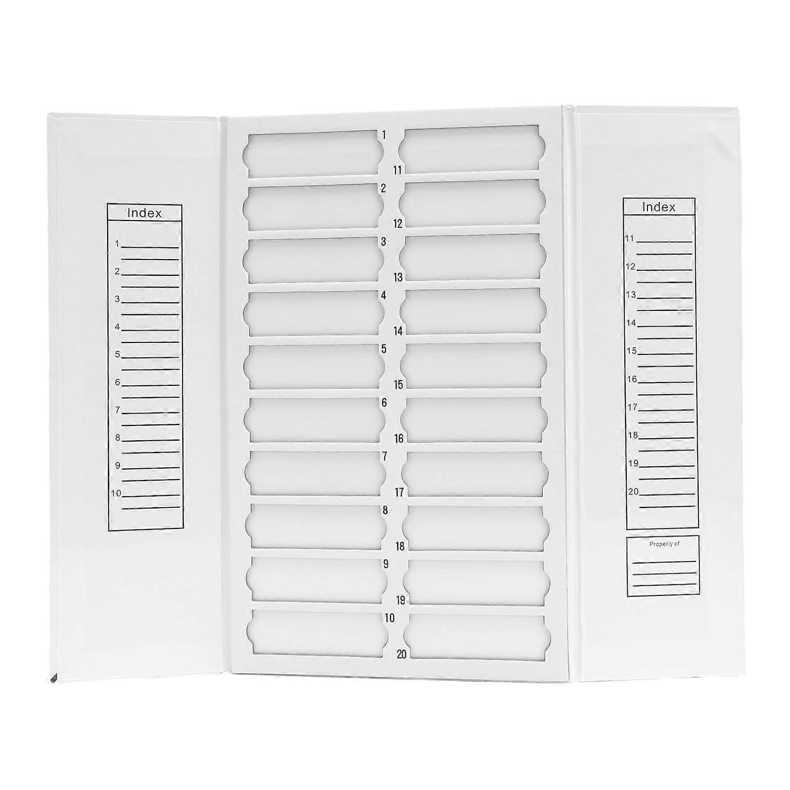 20 Slot Foldable Cardboard Microscope Slide Storage Box with Labels for Organized Slide Storage