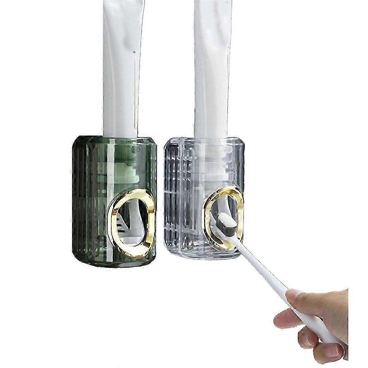 Light Luxury Toothpaste Squeezer, Accurate Automatic Toothpaste Squeezing Tool, Wall-Mounted Toothbrush Holder
