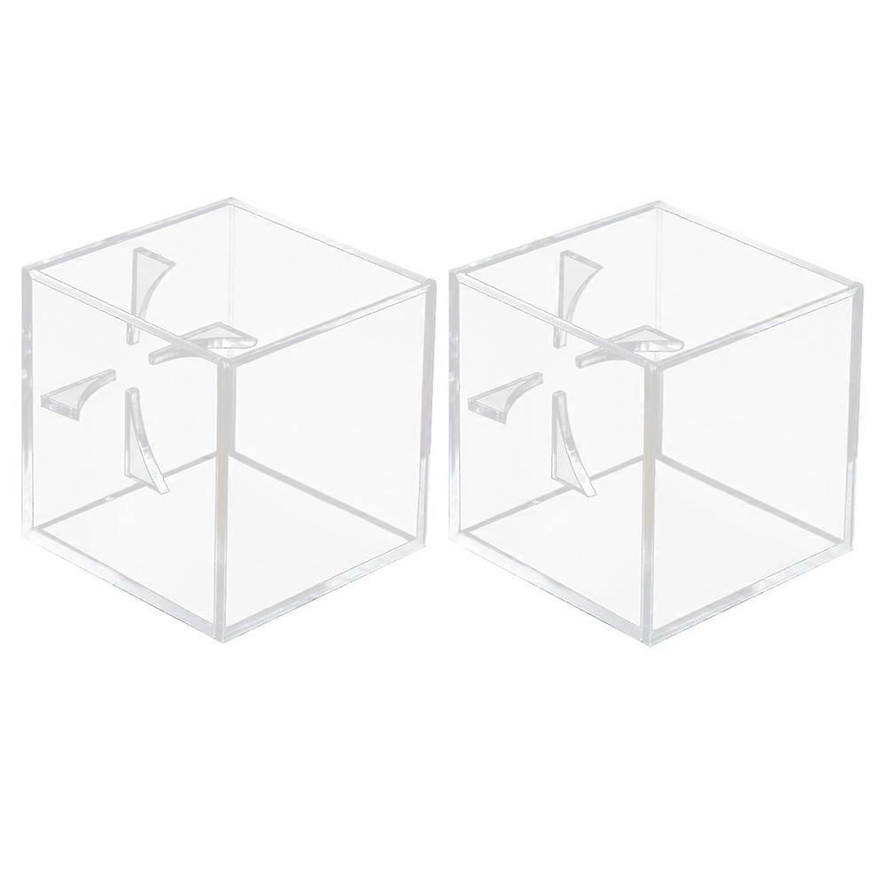 Baseball Display Holder Acrylic Baseball Case for Practical Use 2Pcs