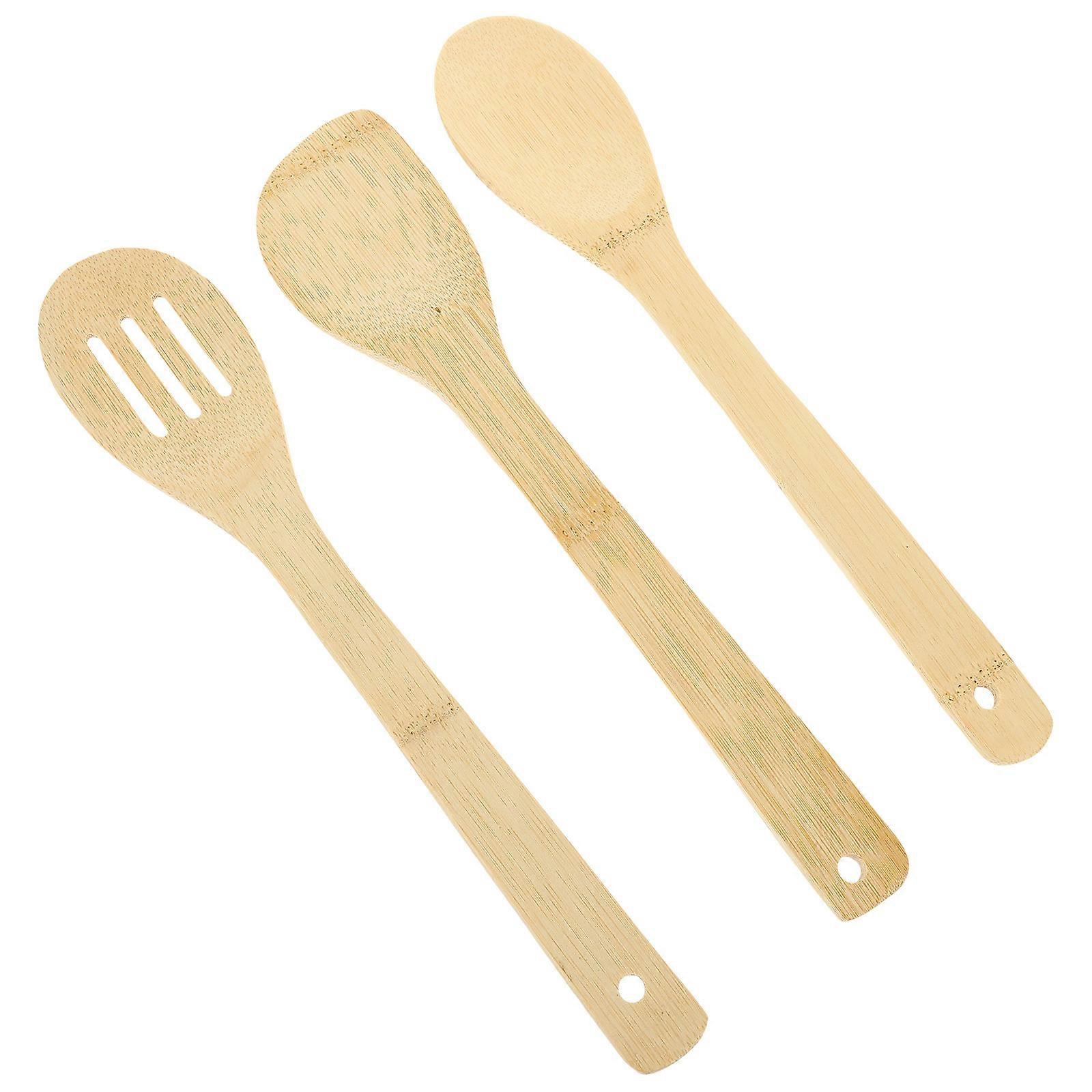 Bamboo Spatula Multi-Function Cooking Spatula Set with 3Pcs for Kitchen Use