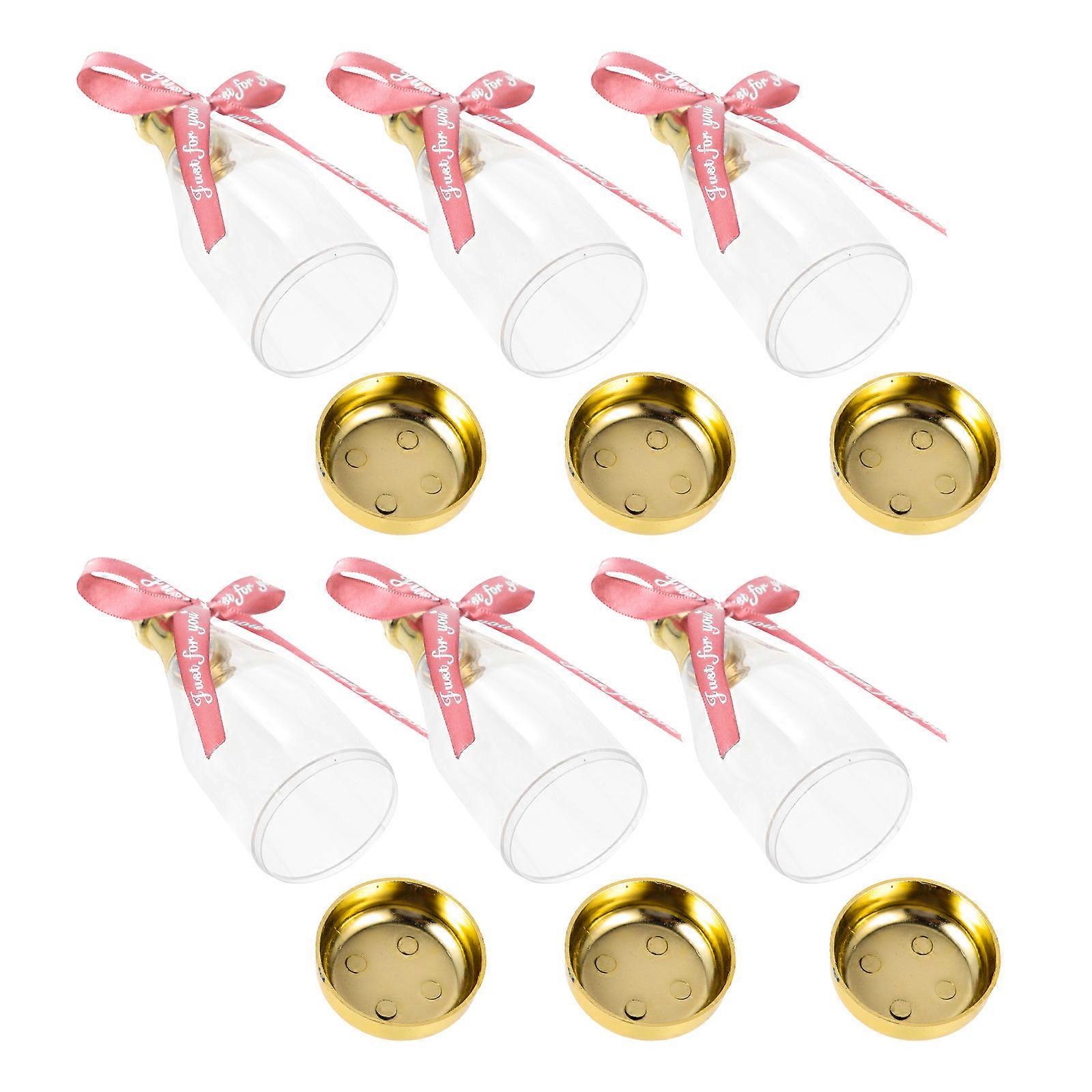 Candy Storage Bottle Containers Wedding Candy Boxes Pink Ps 6Pcs