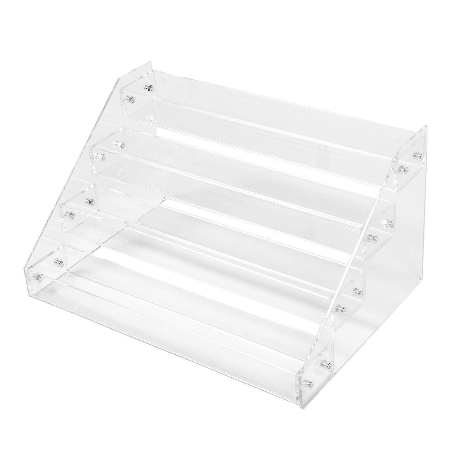 Display Holder Acrylic Rack for Storage Use 2Pcs Transparent Case