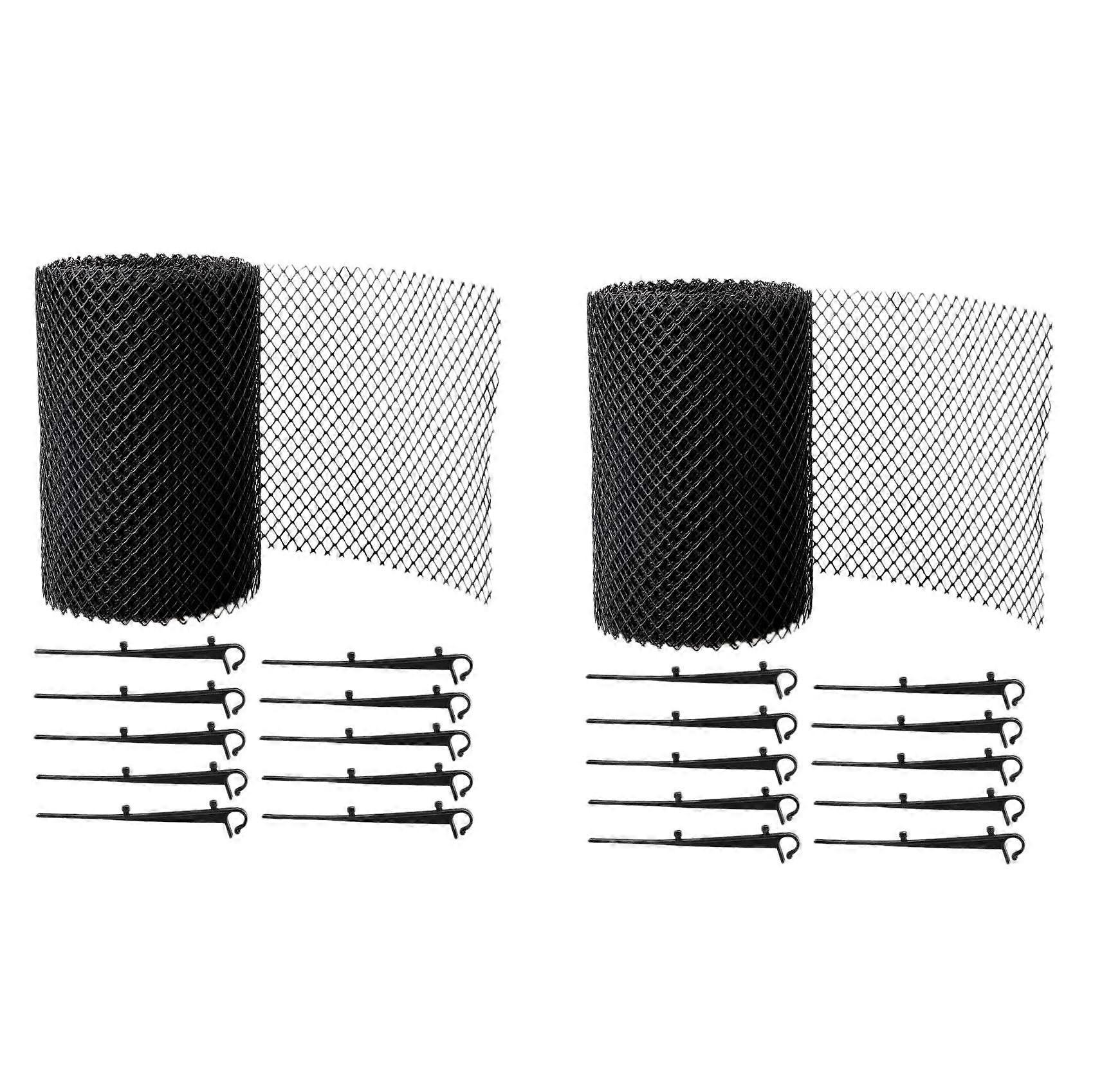 2 Pcs Gutter Guard Mesh Gutter Downspout Splash Guard Mesh Gutter Guards Roll Leaf Guard Splash Roo