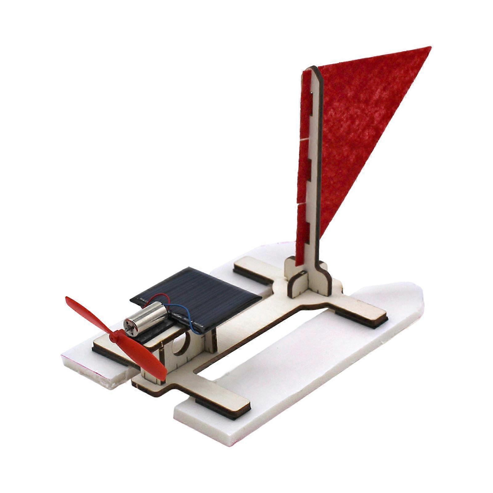 STEM Solar Boat Kit with Triangular Sail Stability and Dual Mode Propulsion for HandsOn Learning