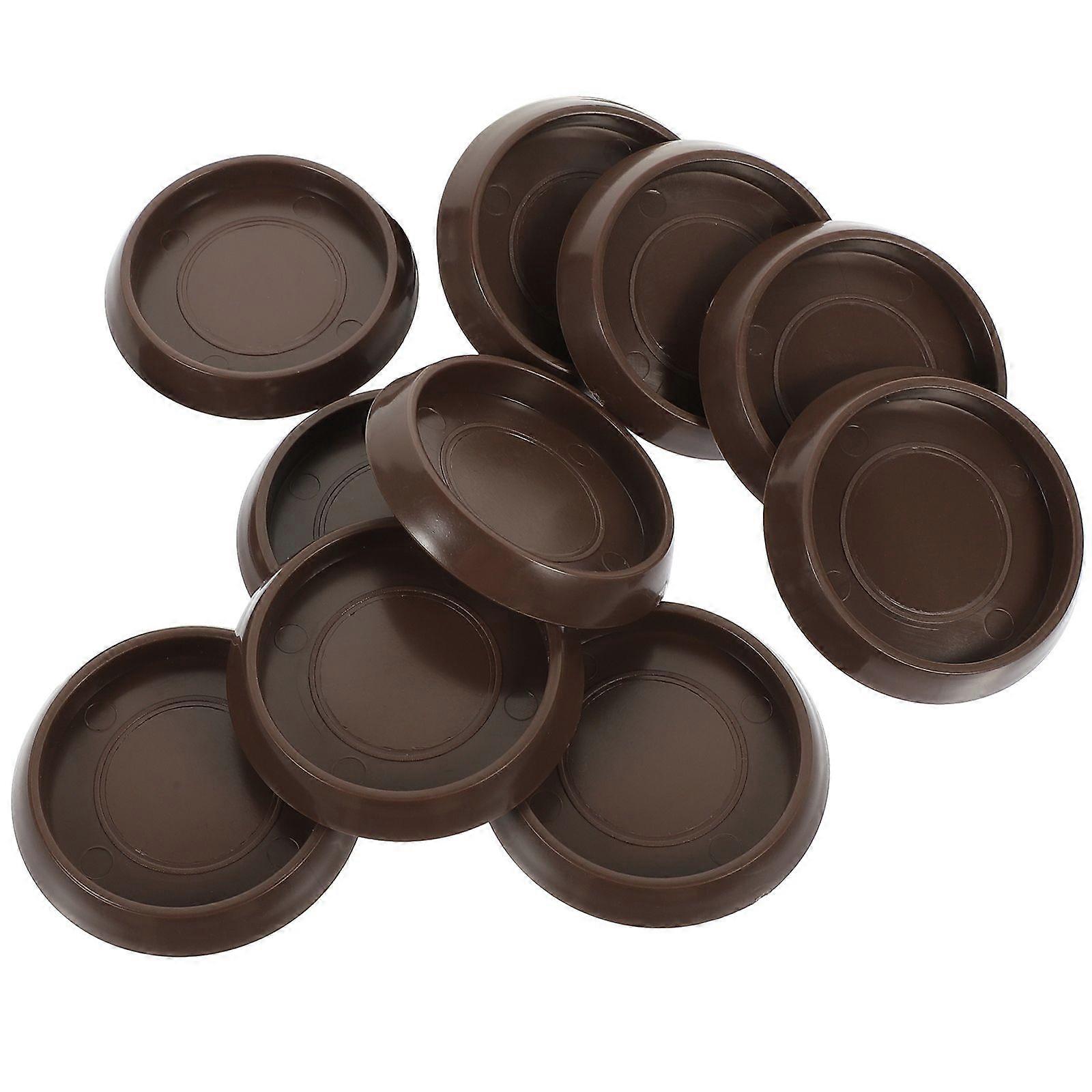 10Pcs Multi-function Furniture Coasters Compact Bed Stoppers Plastic Couch Stoppers