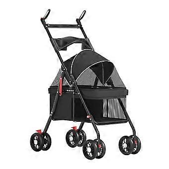 4-Wheel Portable Pet Stroller with Breathable Mesh puppy stroller cat stroller