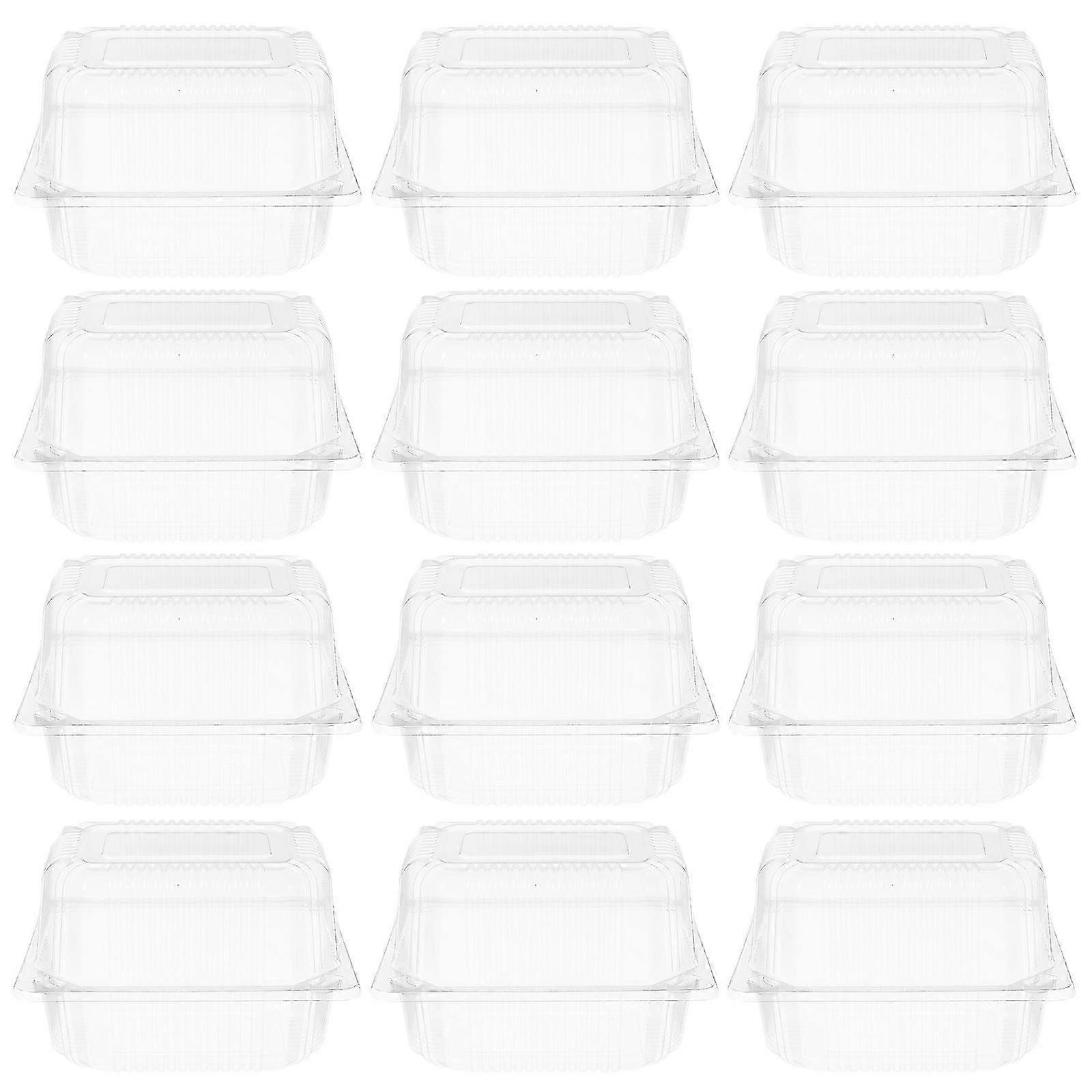 50pcs Practical Cake Box and Cupcake Container for Bakery Storage