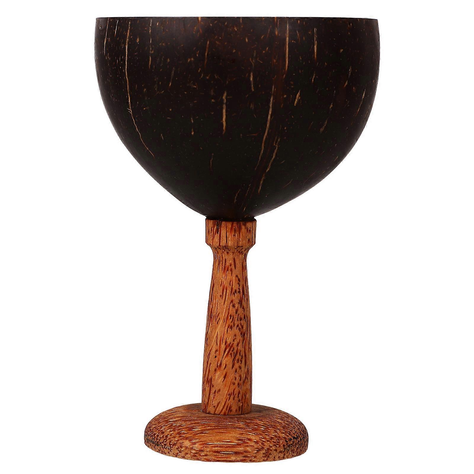 Coconuts Shell Goblet for Cocktail Use Multi Color Footed Storage Cup