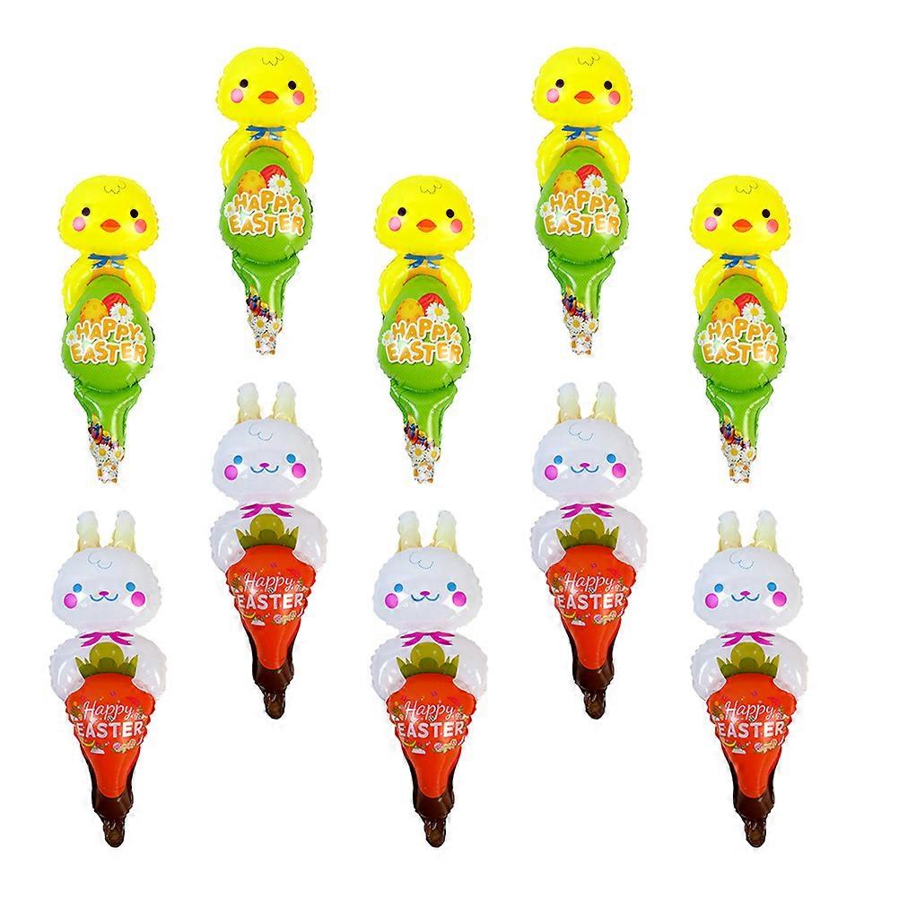 Inflatable Stick Easter Inflatable Stick for Party Use 10Pcs Assorted Color