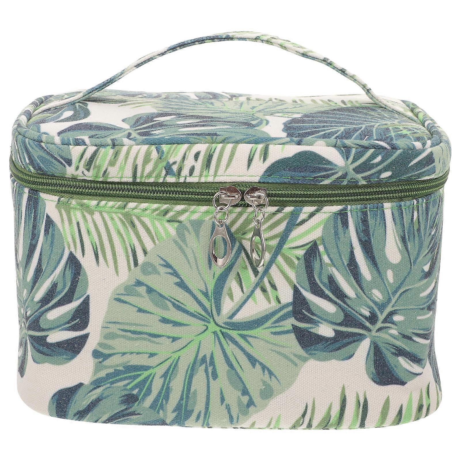 Kosmetiktasche/Reisetasche mit Monstera-Blattmuster