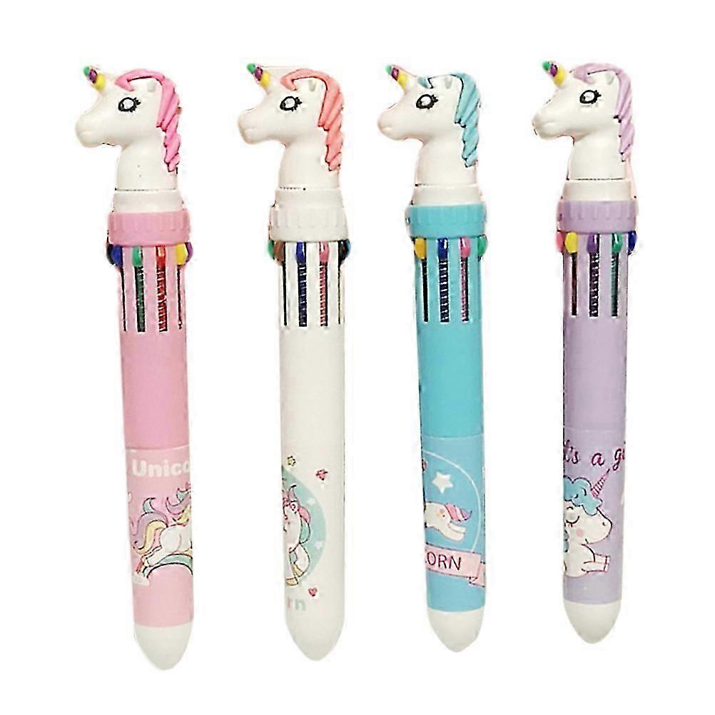 Multi Color Ballpoint Pens, Assorted, Writing Smooth, 8 Pcs Set