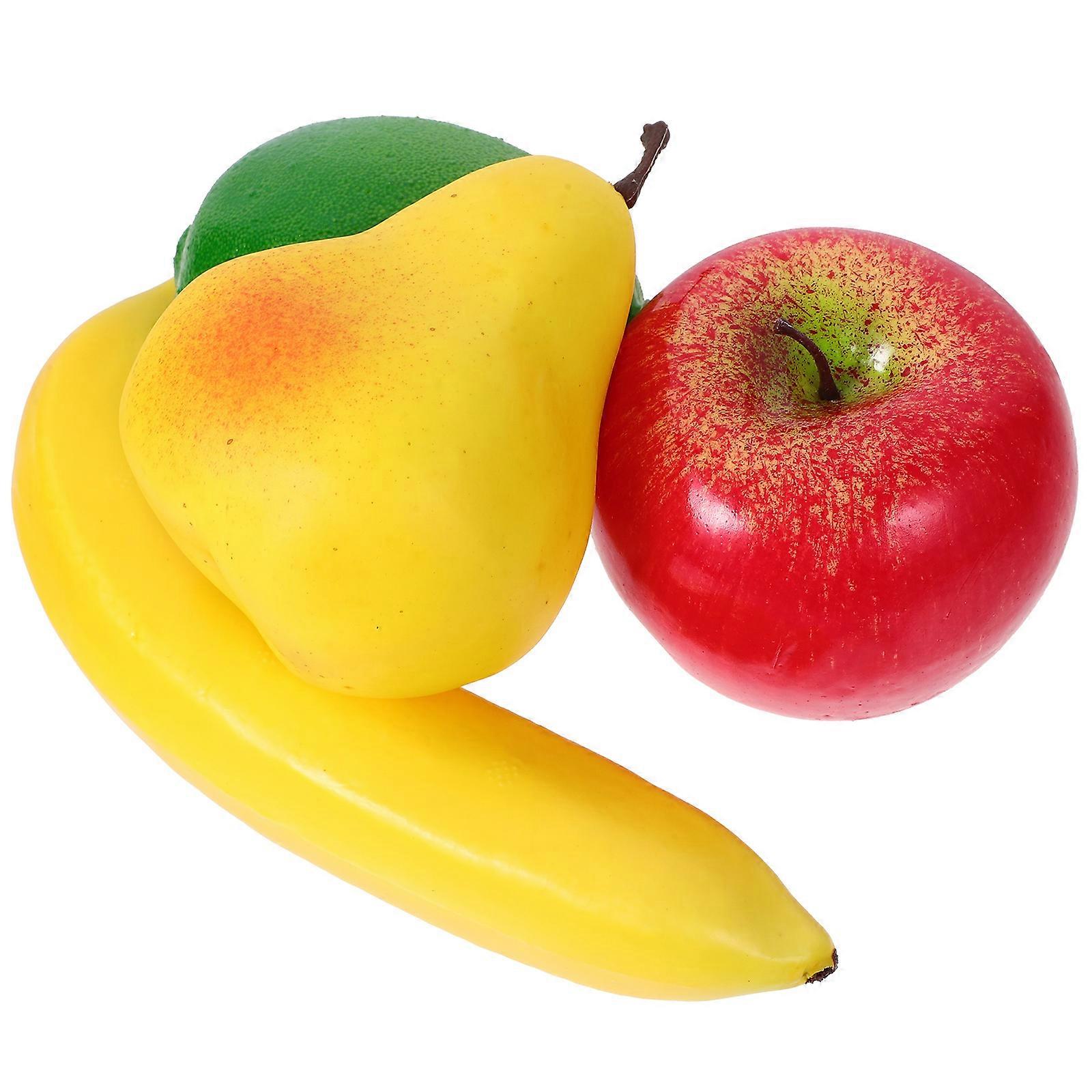 Simulated Fruit Model Artificial Fruit Props for Decor 4Pcs Assorted