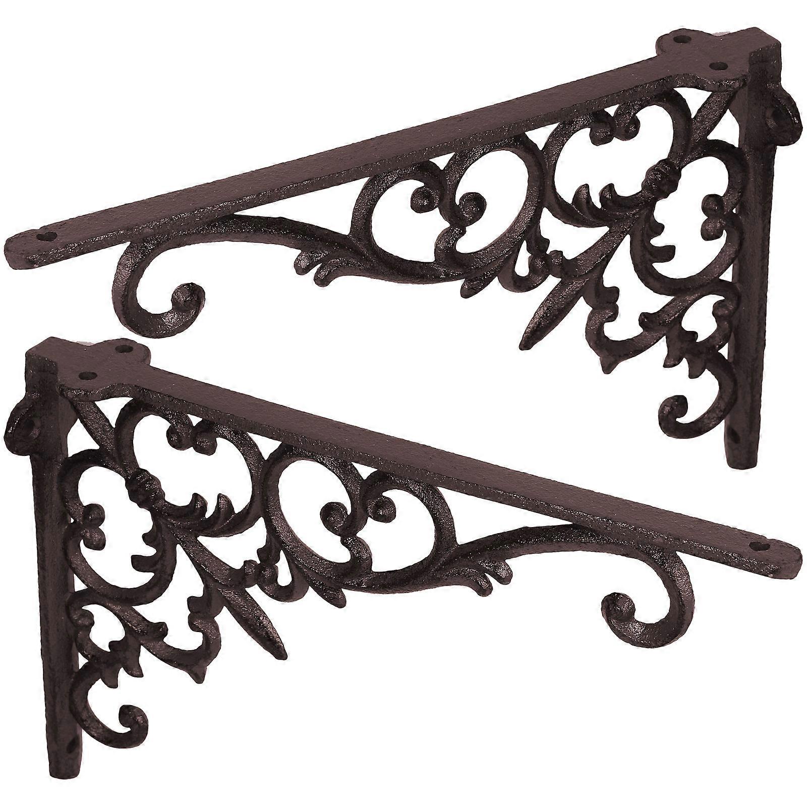 2pcs Wall Shelf Bracket Shelf Bracket Floating Shelf Bracket Iron Shelf Brackets Iron Mailbox Bracket