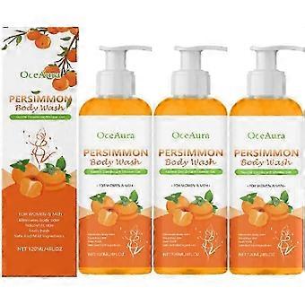 1-3X Persimmon Body Wash for Body Odor Control,Eiminates Body Odor, Nourishes Skin