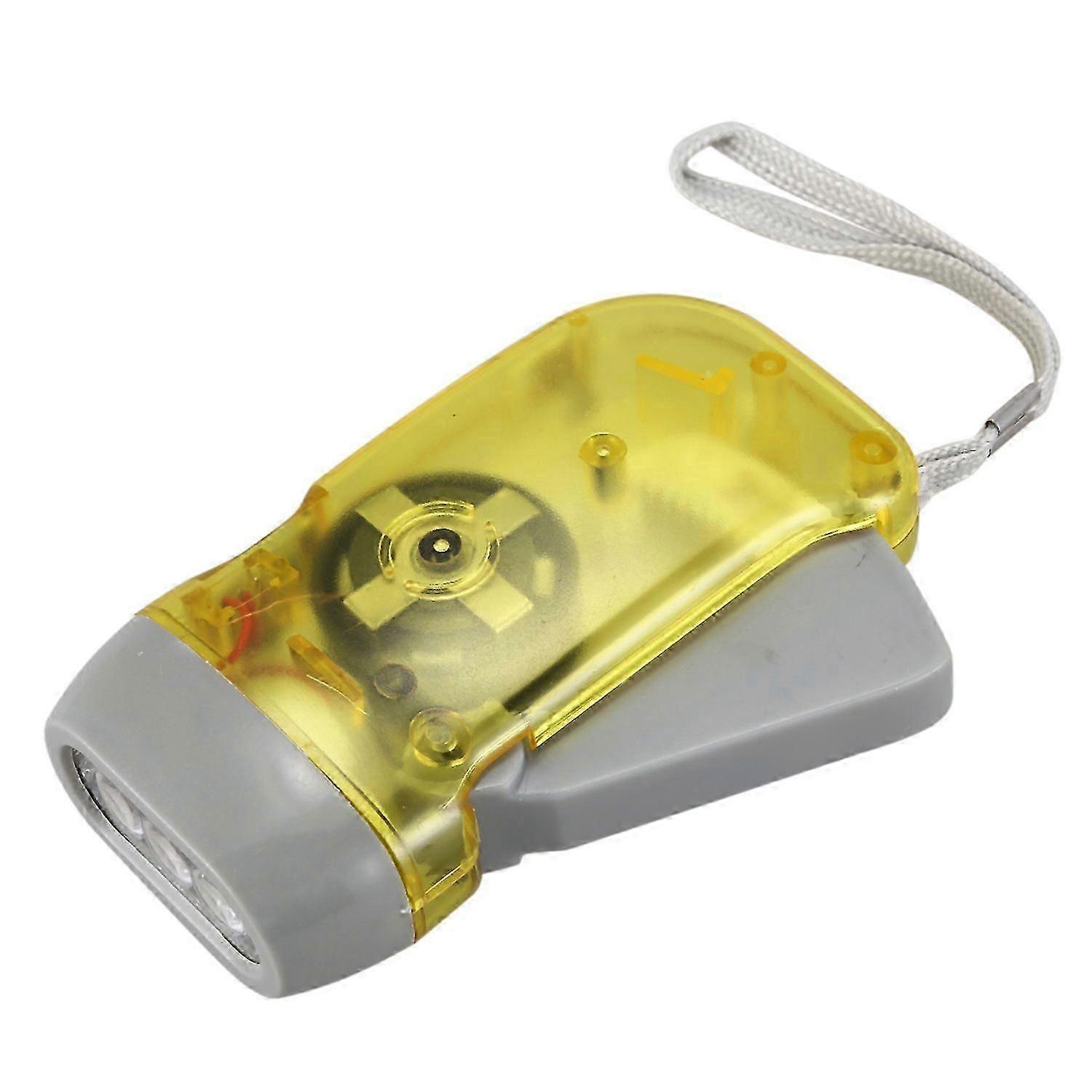 3 LED Dynamo Wind Up Flashlight Hand Crank Camping