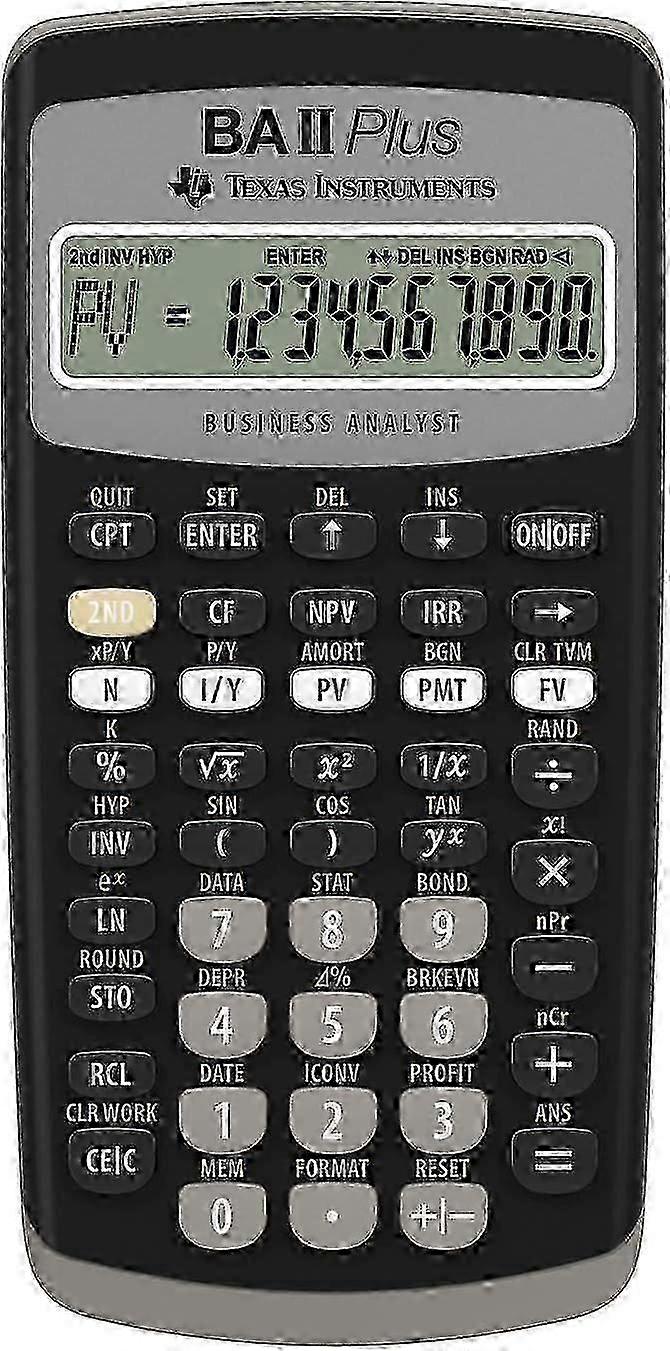 Texas Instruments Ba Ii Plus Financial Calculator, Black