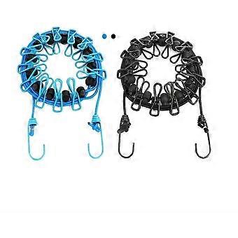 2 Pack Przenośne linie ubrań z kołkami do ubrań Przenośna chowana linia do bielizny Outdoor Indoor Trav
