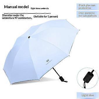 Triple-Fold Thickened Sun Protection Umbrella Forest-Style Sun Umbrella With Uv-Protected And Thickened Rain Umbrella