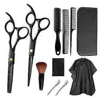 Professional Barber Scissors Set 13 Pcs Hairdressing Kits Stainless Steel Hair Teeth Trimmer Flat Cutting Shears Comb