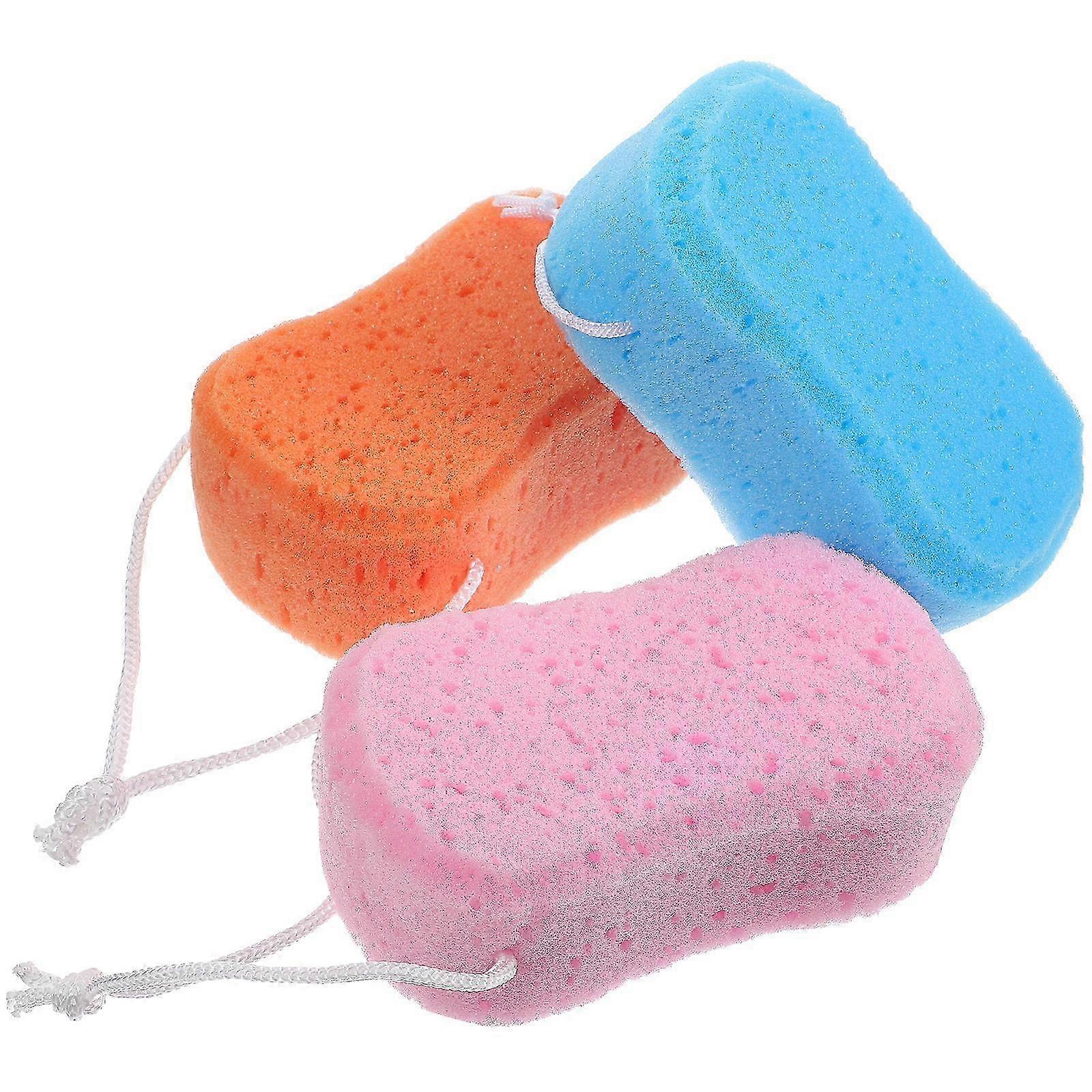 3Pcs Thicken Bathing Sponge Massaging Shower Ball Deep Scrubbing Sponge