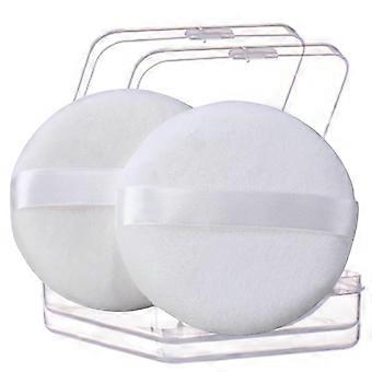 2 stuks Large Body Powder Puff met Container - 5 Inch Fluffy Cotton Powder Puff